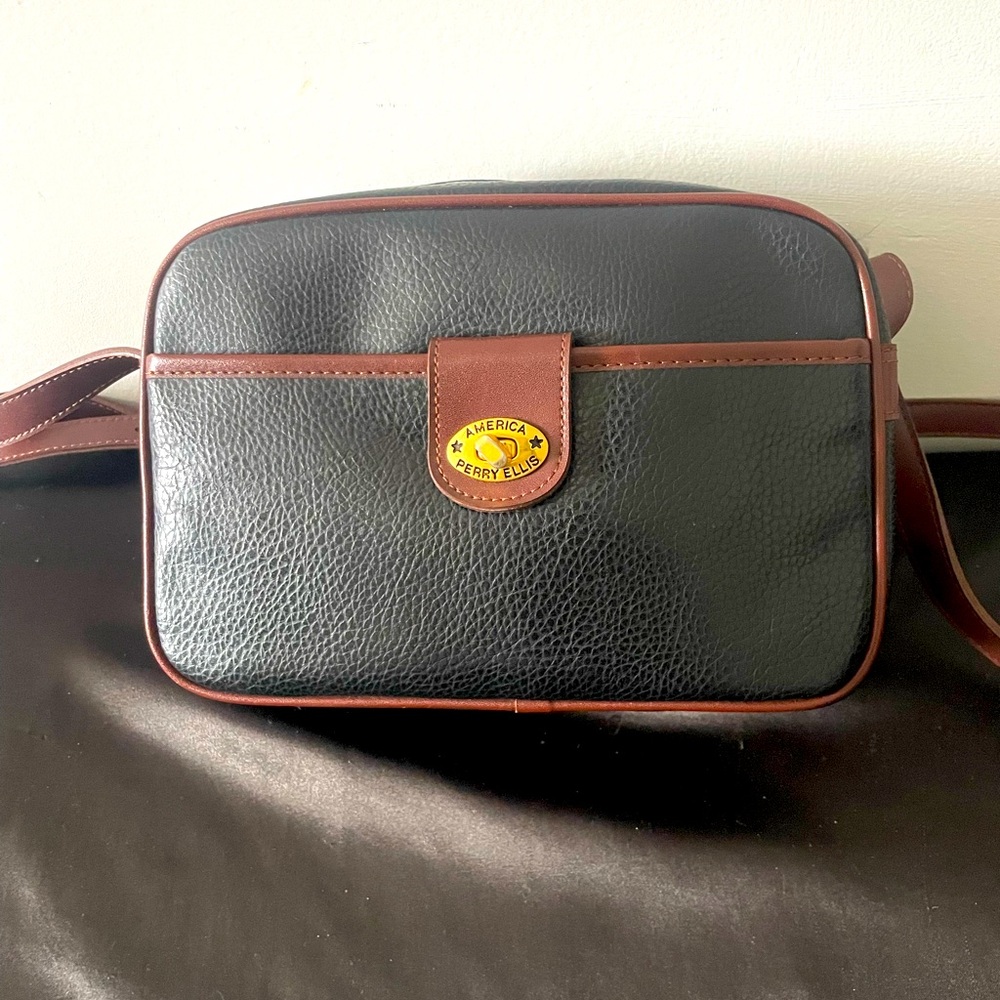 Elegant Black and Brown Men's Messenger Bag